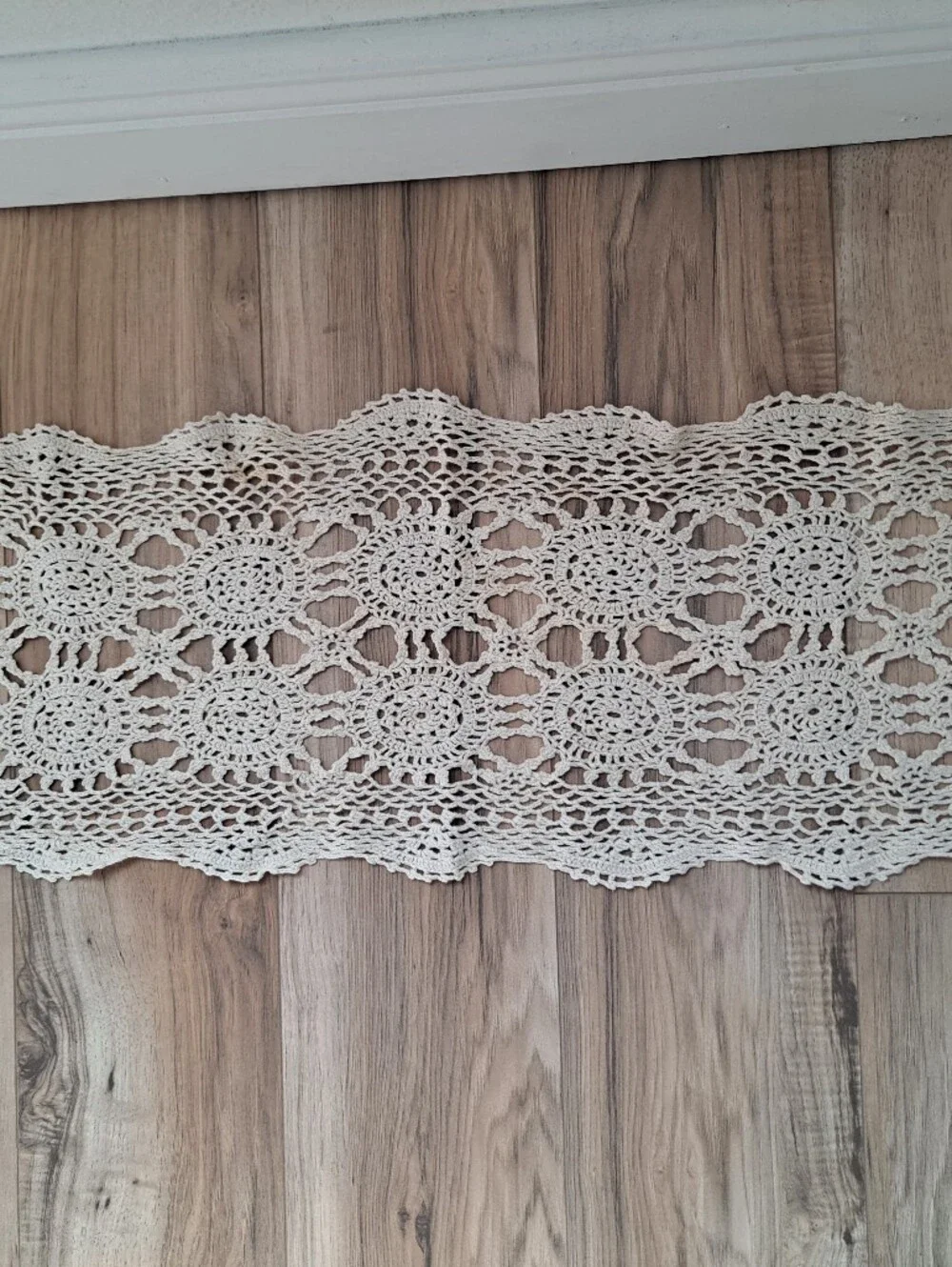 Crochet Runner Set Mix Cotton/Rame Boho Beautiful Set of 2 Beige